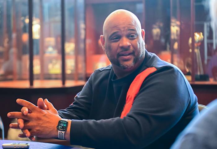 Coach Jimmy Brumbaugh Auburn AU FB on Monday, March 21, 2022 in Auburn, Ala.